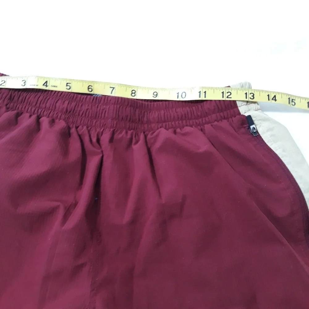 Nike Red and Yellow Joggers with Elastic Waistband Unisex Lined Pants Medium